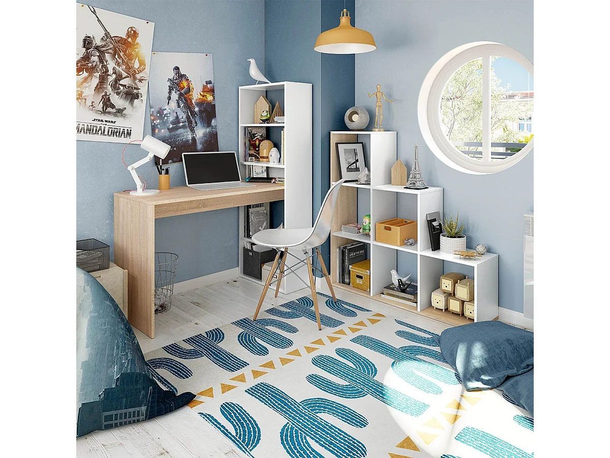 Bibliothèque escalier 6 cases Step - H110 cm