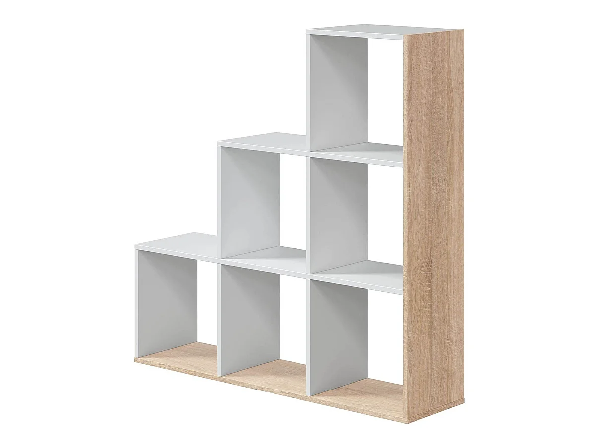 Bibliothèque escalier 6 cases Step - H110 cm