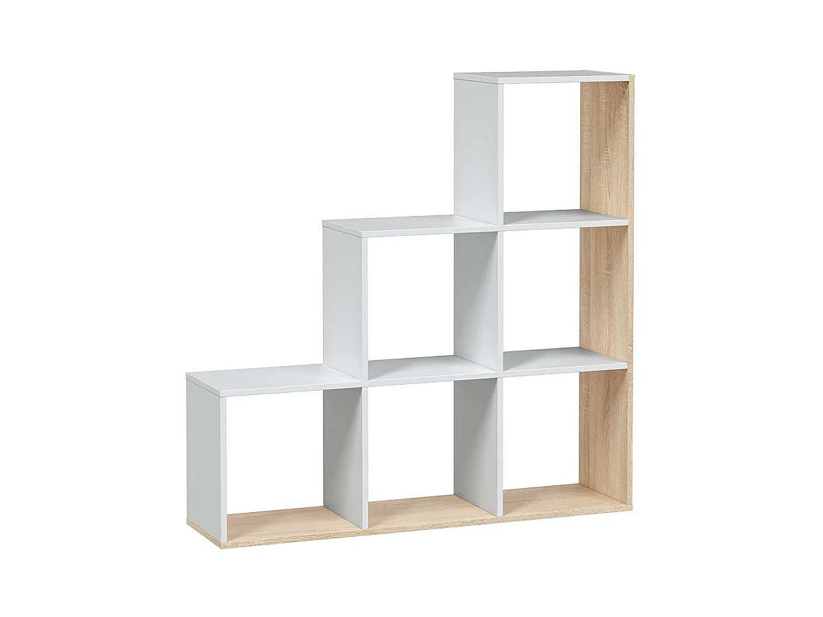 Bibliothèque escalier 6 cases Step - H110 cm