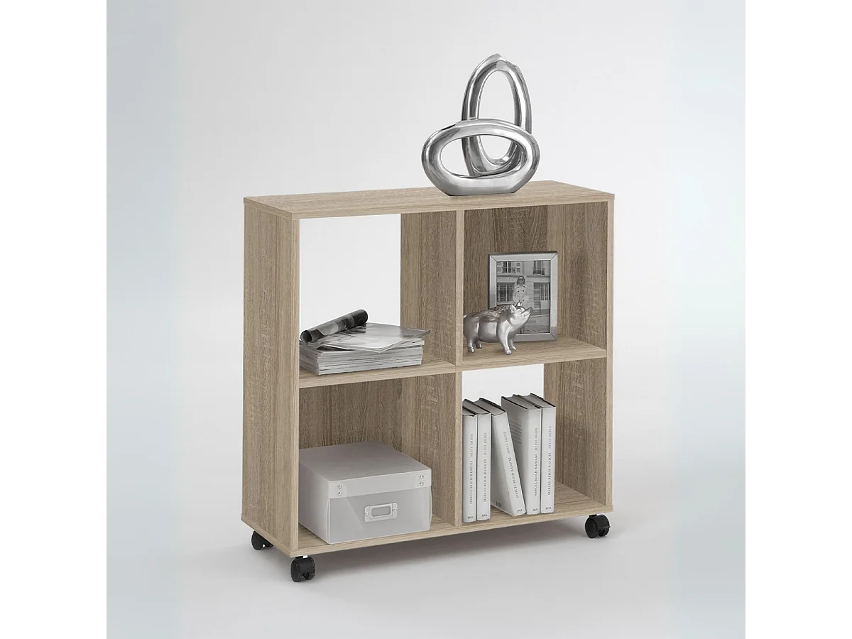 Bibliothèque sur Roulettes avec 4 Casiers - Sprint