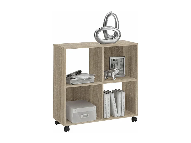 Bibliothèque sur Roulettes avec 4 Casiers - Sprint