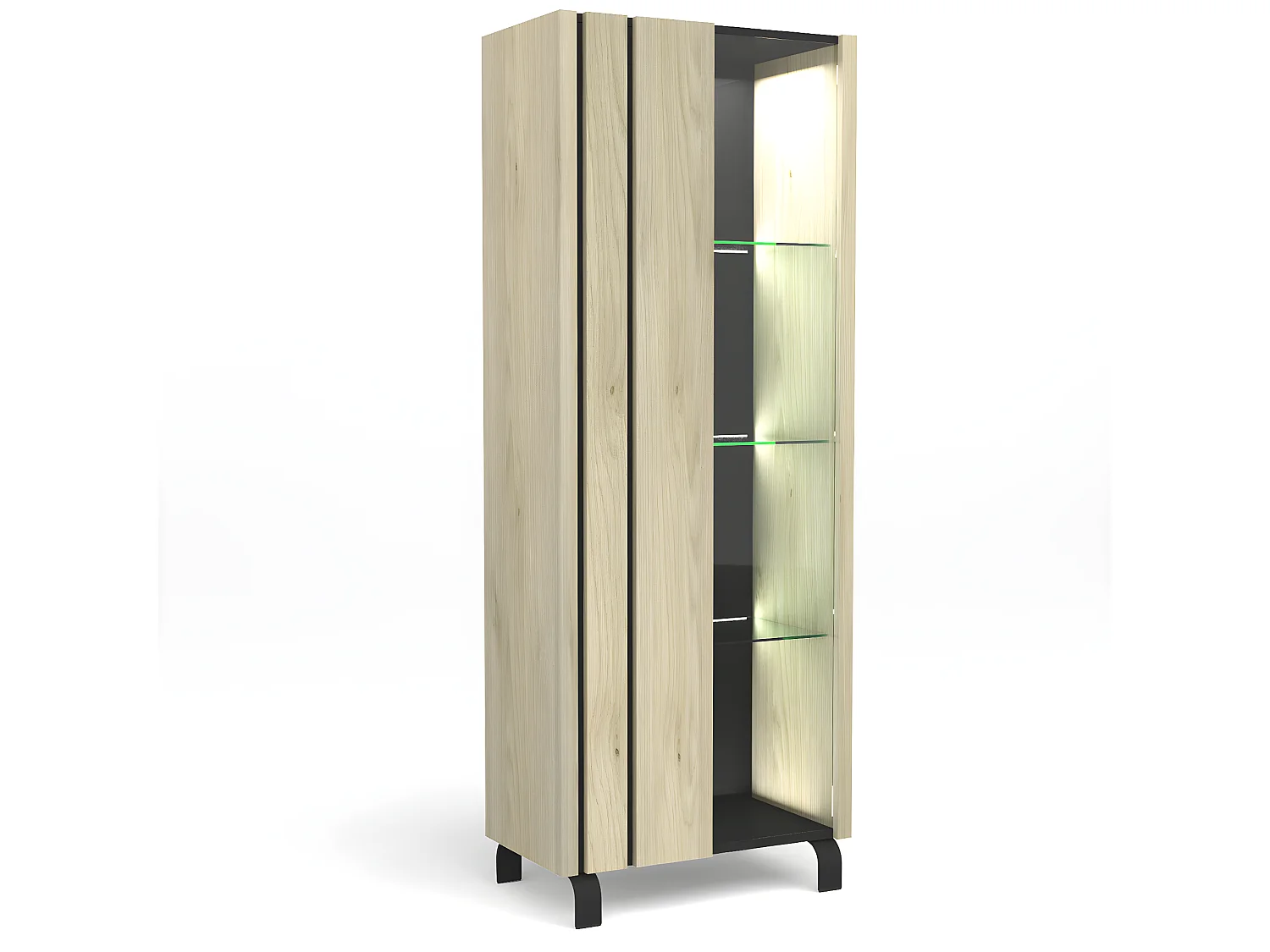 Bibliothèque 1 porte avec Vitrine RUSH - Fabrication Française