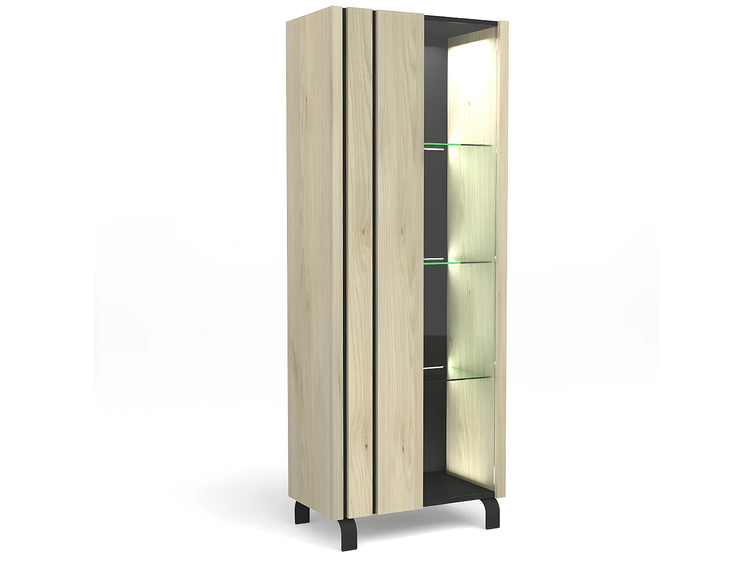 Bibliothèque 1 porte avec Vitrine RUSH - Fabrication Française