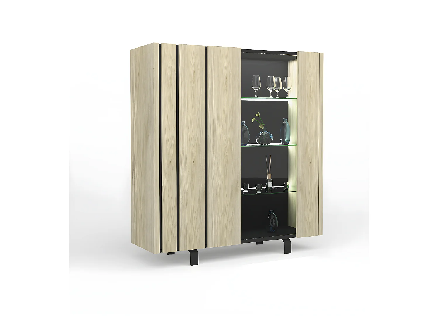 Vaisselier 2 porte RUSH - Fabbricazione Francese