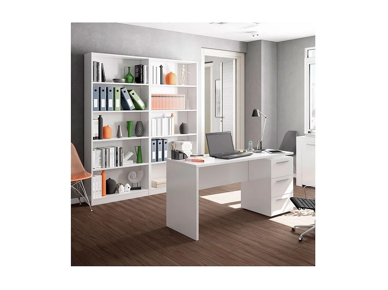 Moderne Witte Matte Boekenkast 201x80x28 cm