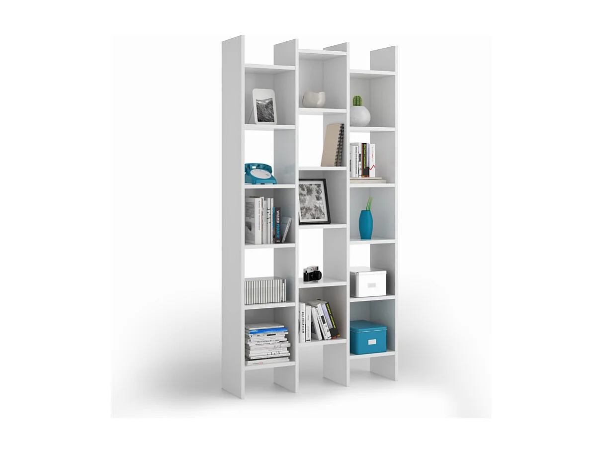 Bibliotheek 3 kolommen 15 compartimenten Italiaans - H192 cm