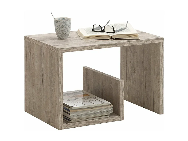 Mesa de centro 2 en 1 color roble arena 59,1x35,8x37,8 cm