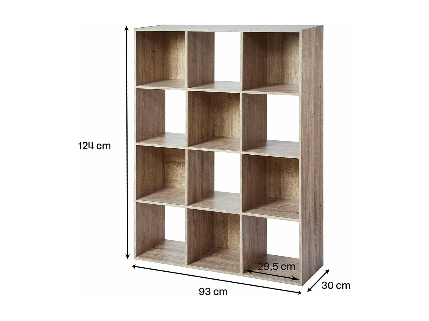 Etagère de Rangement 12 Cases  L93 cm - COMPO