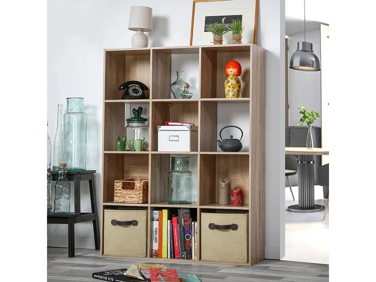 Etagère de Rangement 12 Cases  L93 cm - COMPO