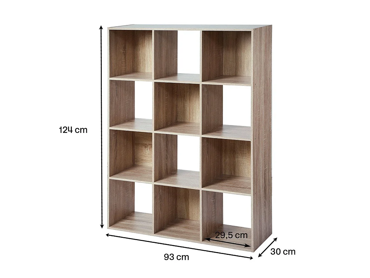Etagère de Rangement 12 Cases  L93 cm - COMPO