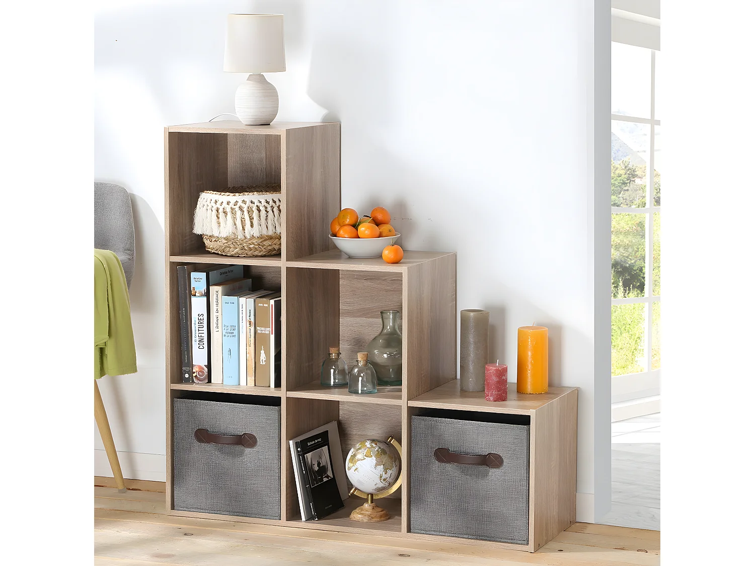 Meuble 6 Cases en Escalier