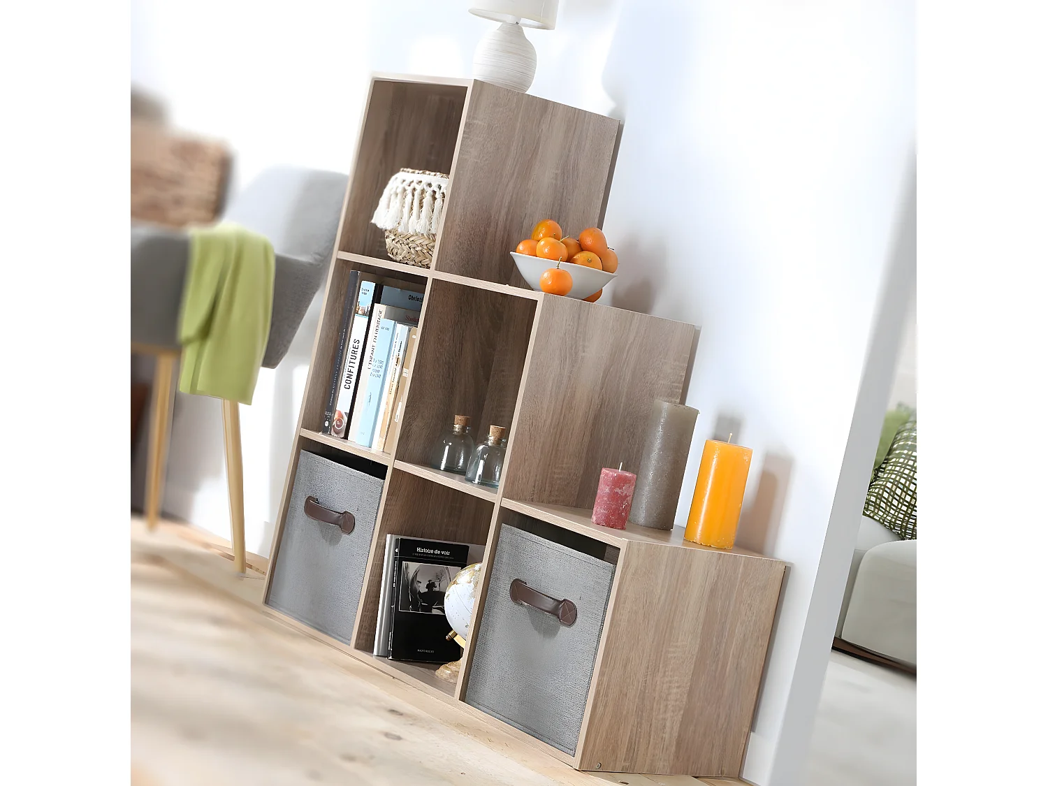 Meuble 6 Cases en Escalier