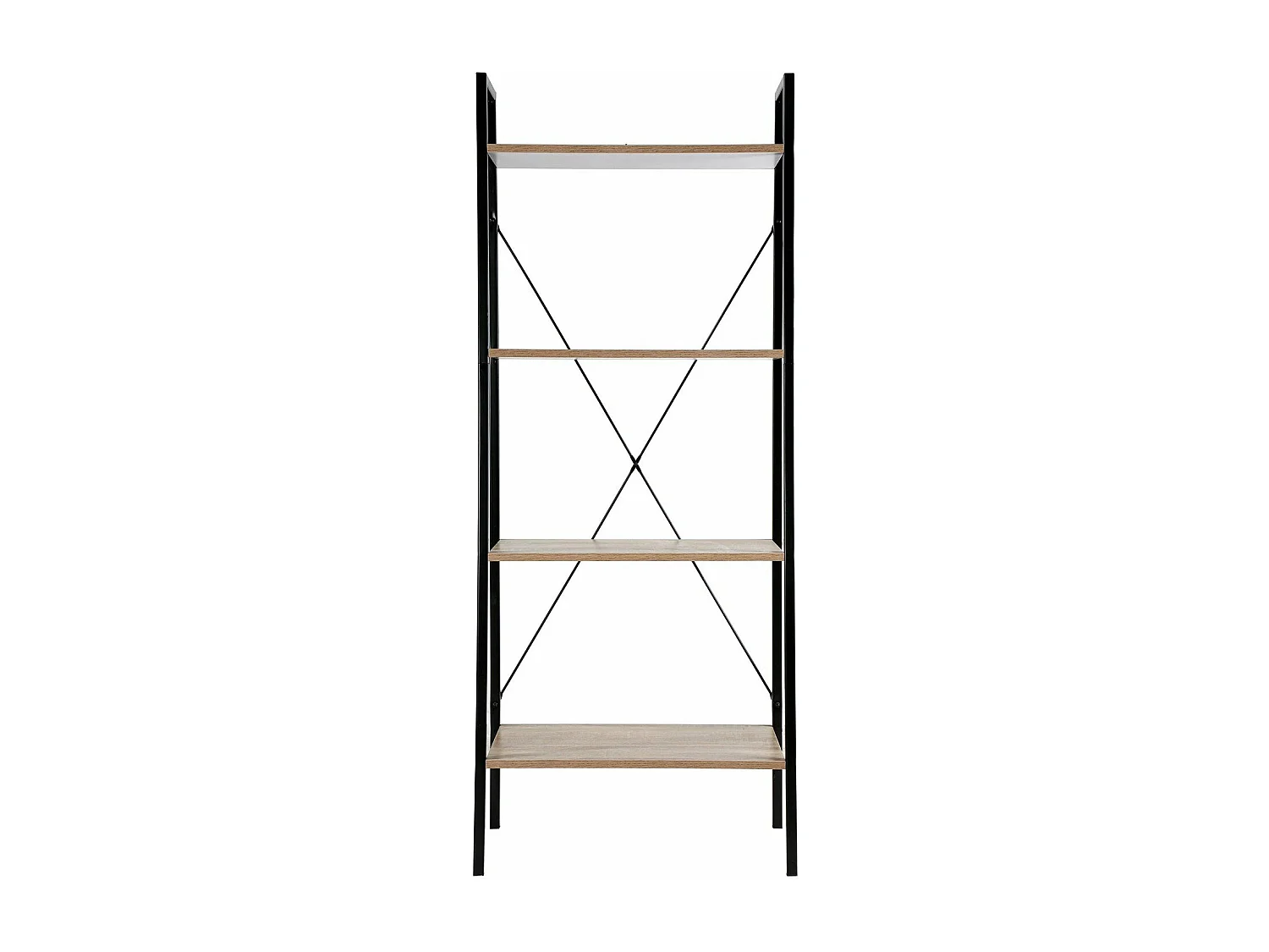 Aufbewahrungsregal mit 4 Ebenen im Industrial-Stil - L60 cm