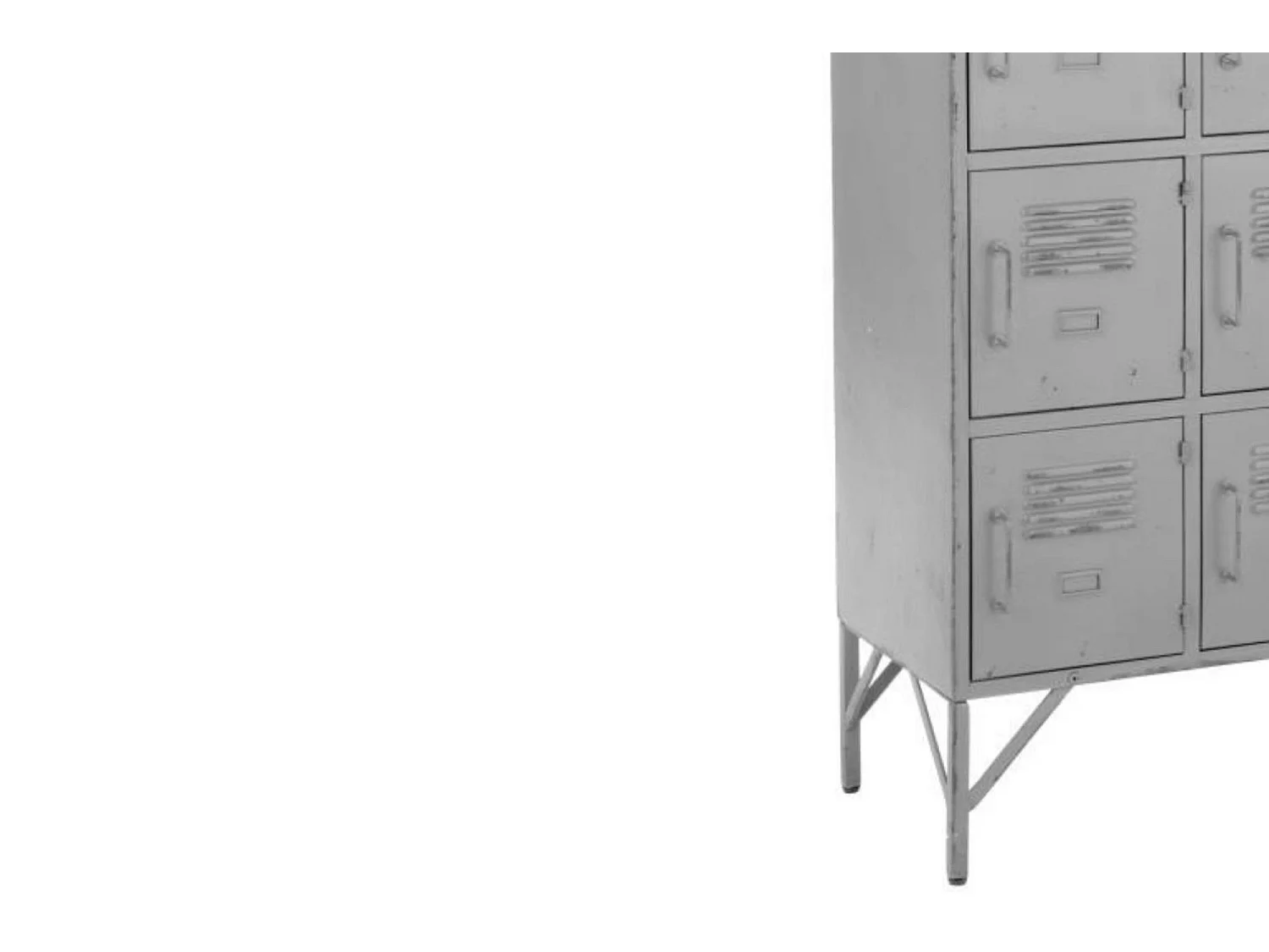 Armoire 9 Portes Metal Argent