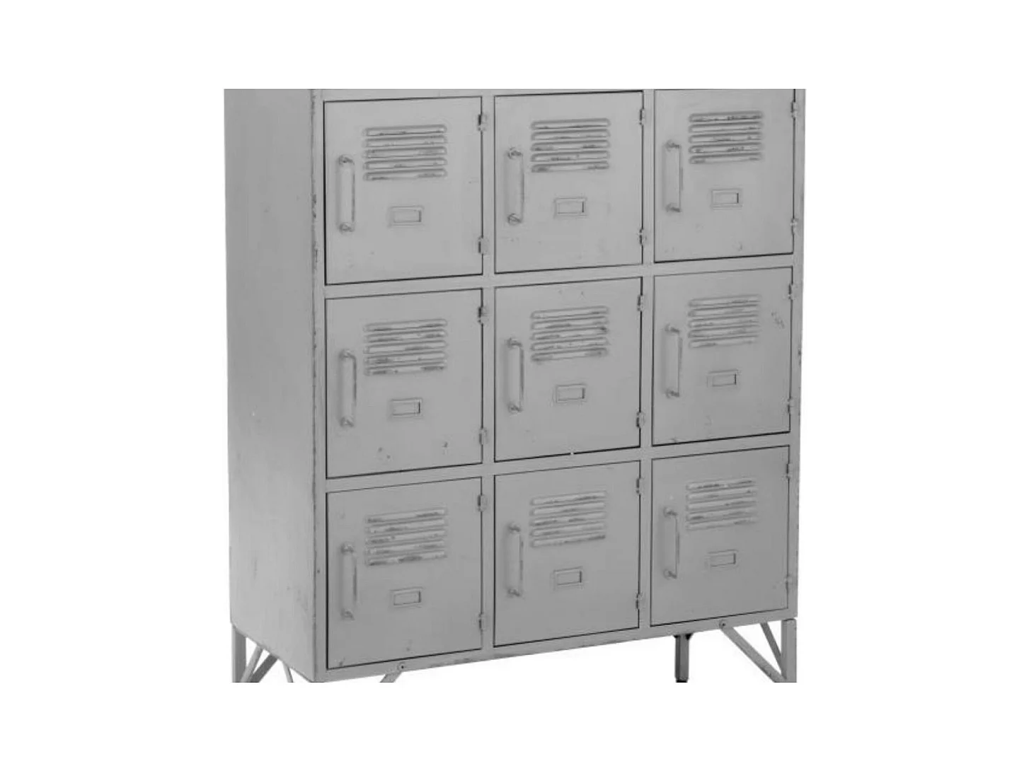 Armoire 9 Portes Metal Argent