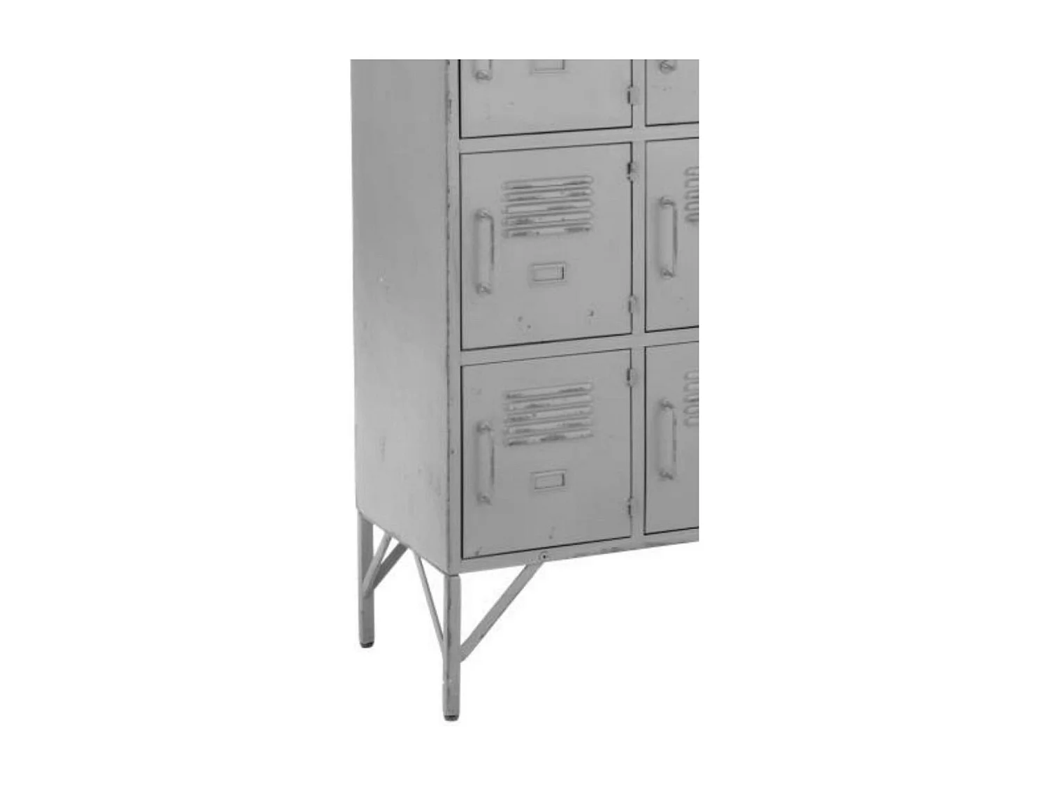 Armoire 9 Portes Metal Argent