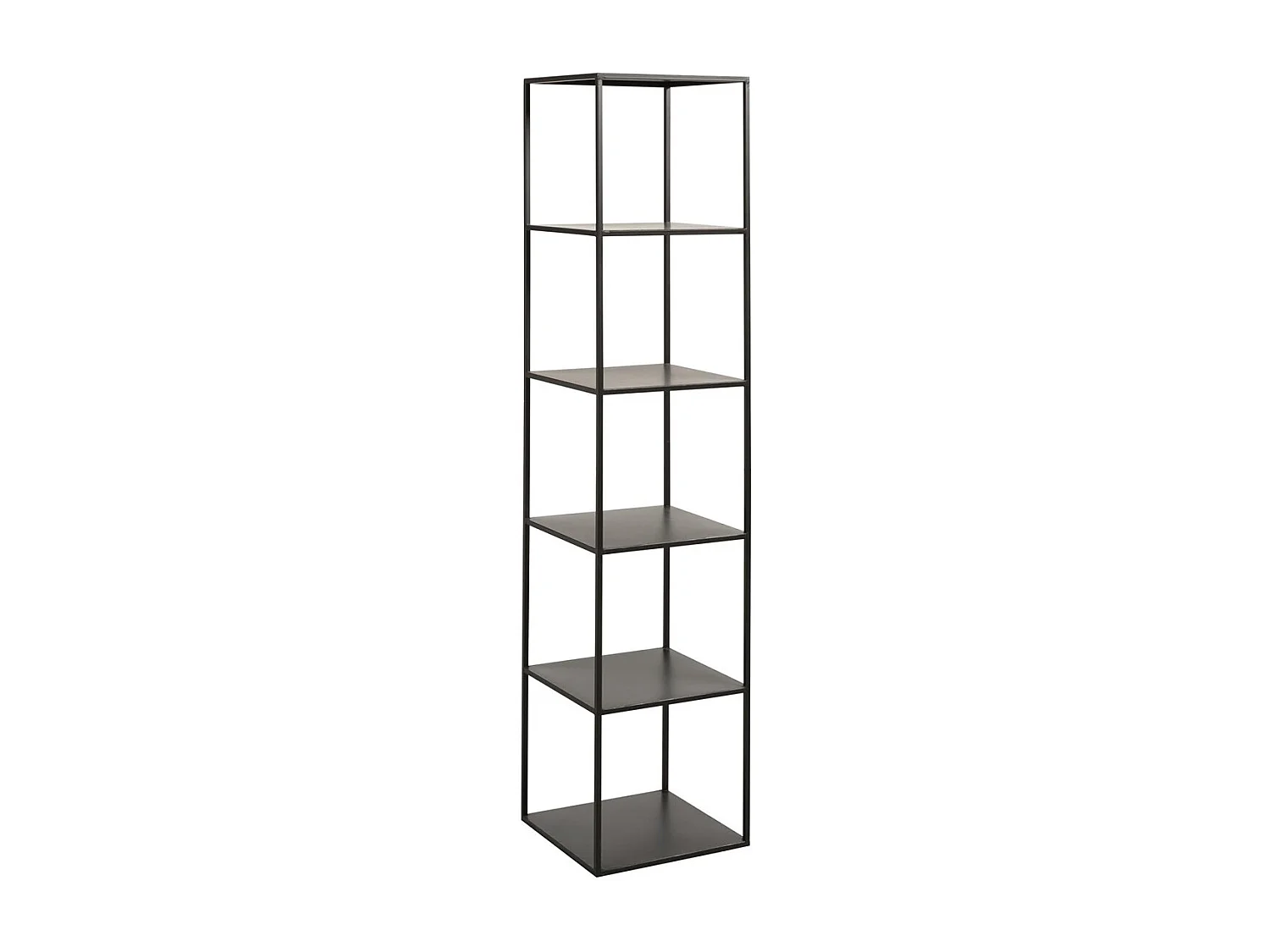 Étagère 6 niveaux métal noir H180,5 cm
