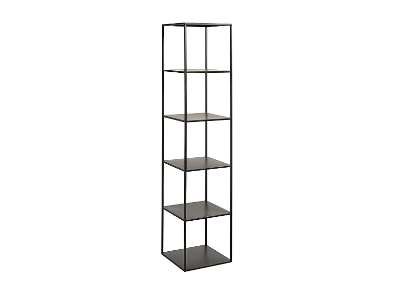 Narsh 6-laags zwarte metalen boekenkast L 40 cm