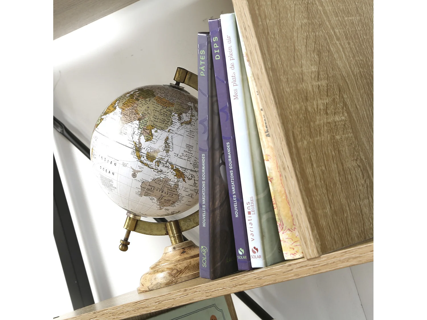 Bibliothèque avec étagères 6 niveaux H160 cm