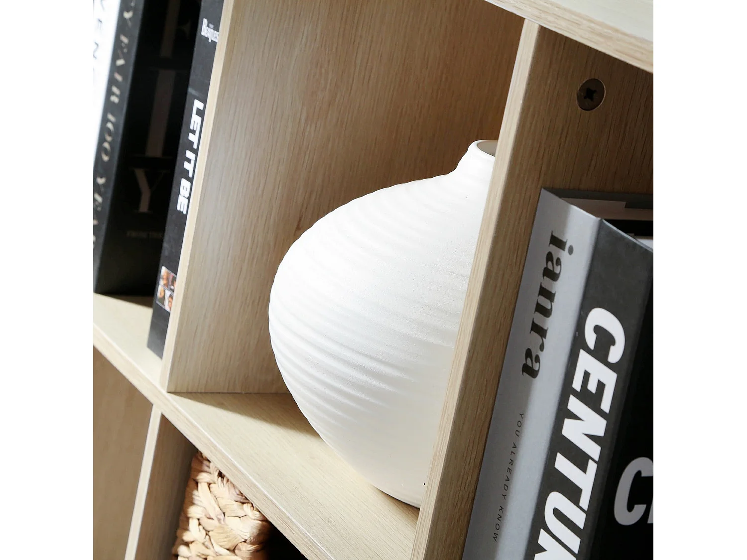 Etagère de rangement 6 cases avec pieds métal