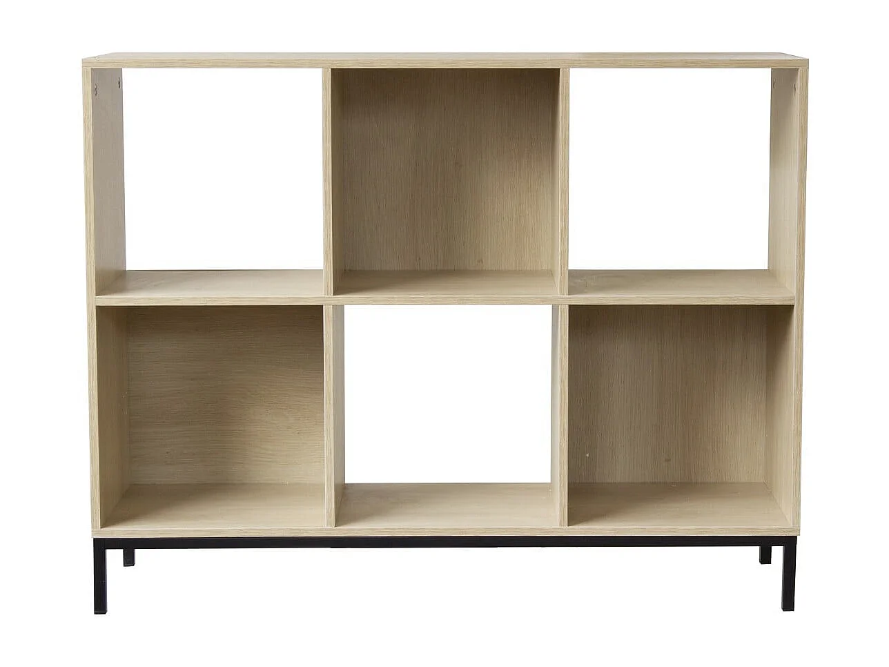 Regal mit 6 Fächern und metallbeinen