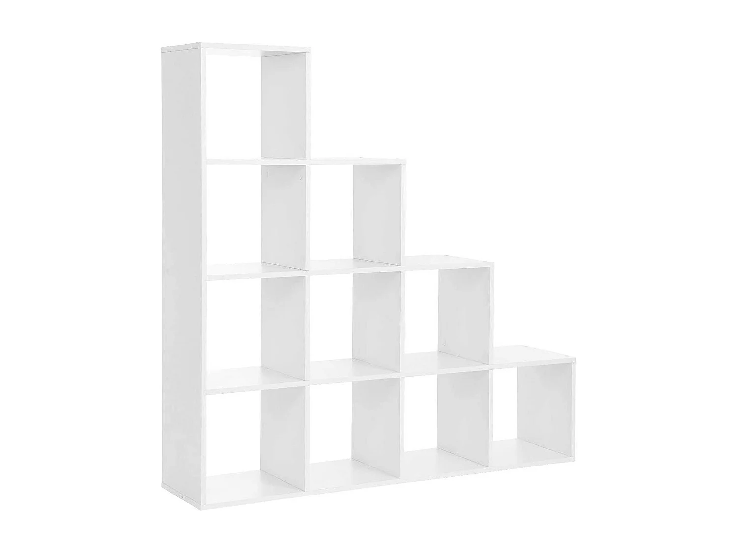 Étagère Escalier 10 compartiments Blanc - L129,5 cm