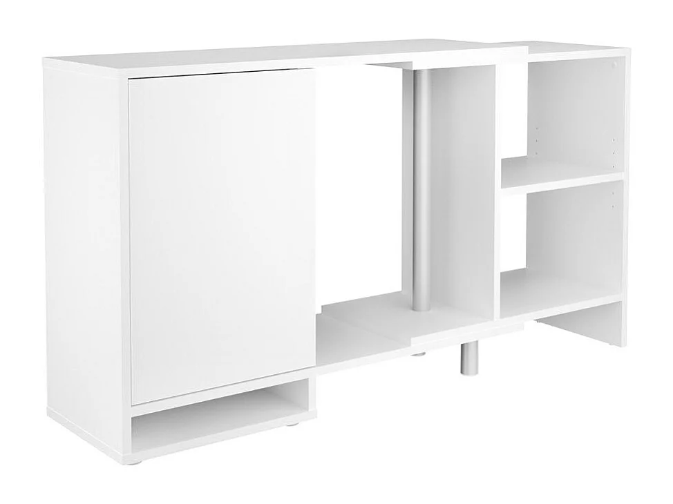 Hoekkast modulair met open schap wit