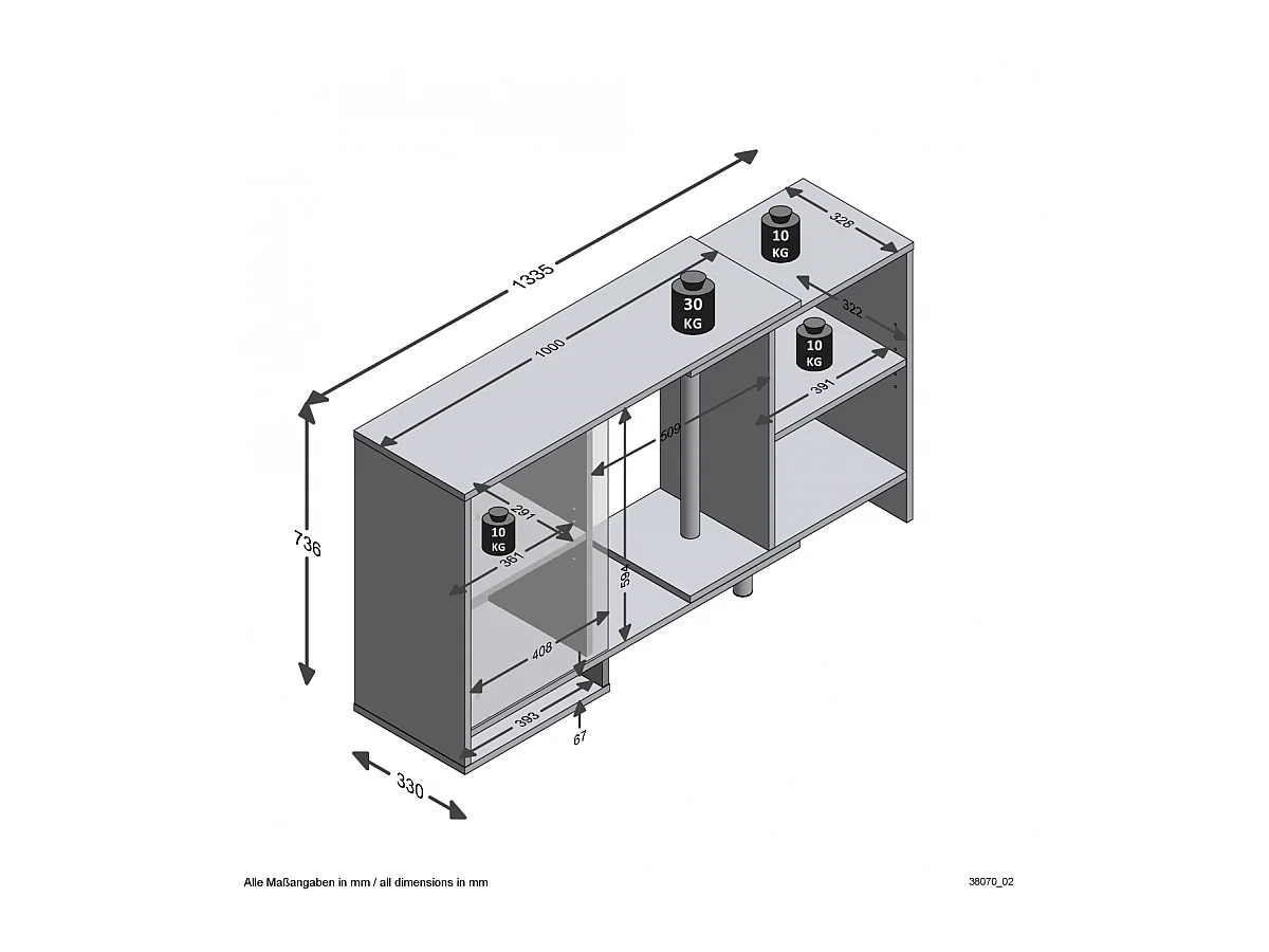 Meuble de Rangement d'Angle Modulable - Flex