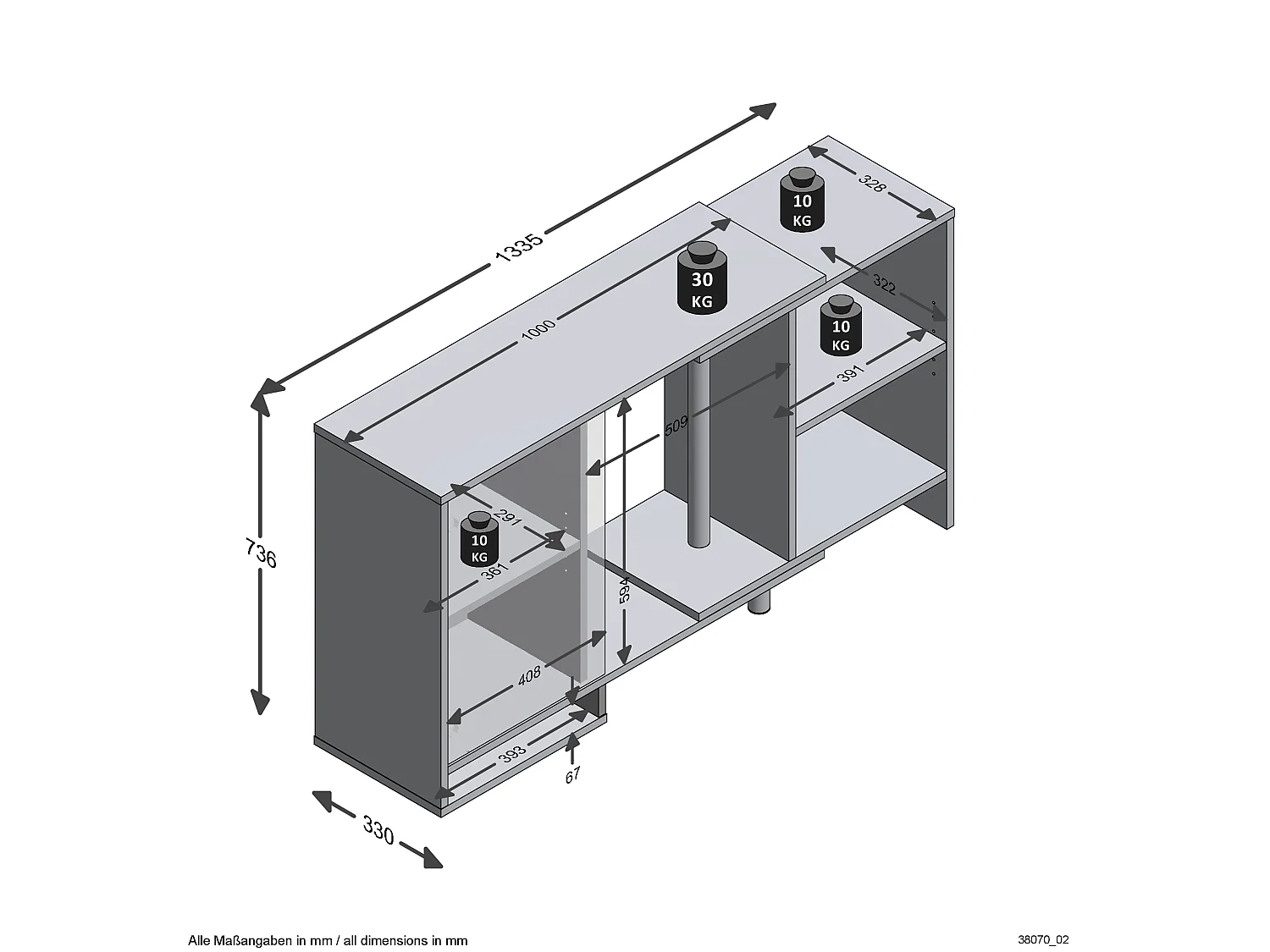 Meuble de Rangement d'Angle Modulable - Flex