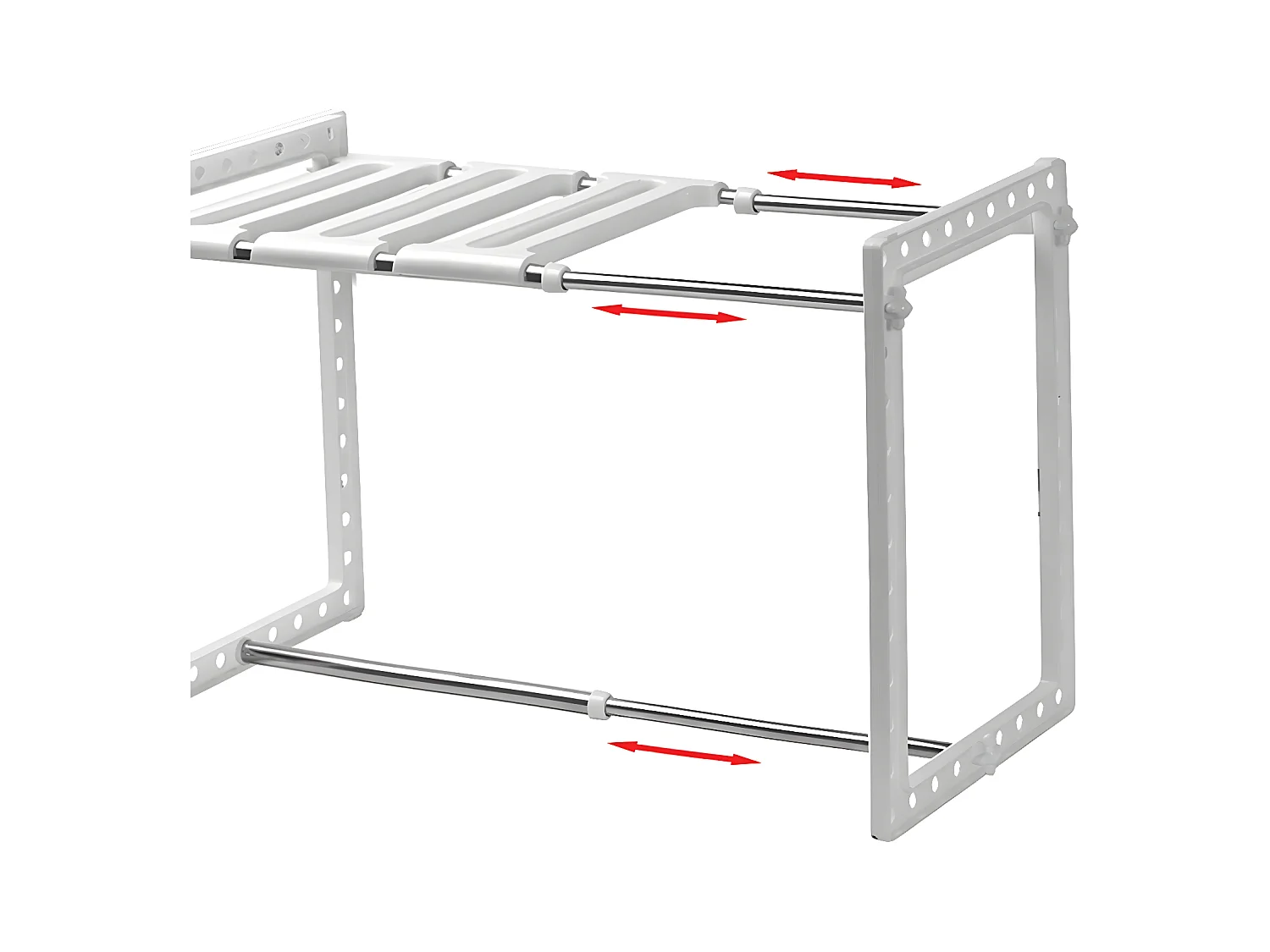 Étagère 1 niveau sous évier extensible L38/65 cm