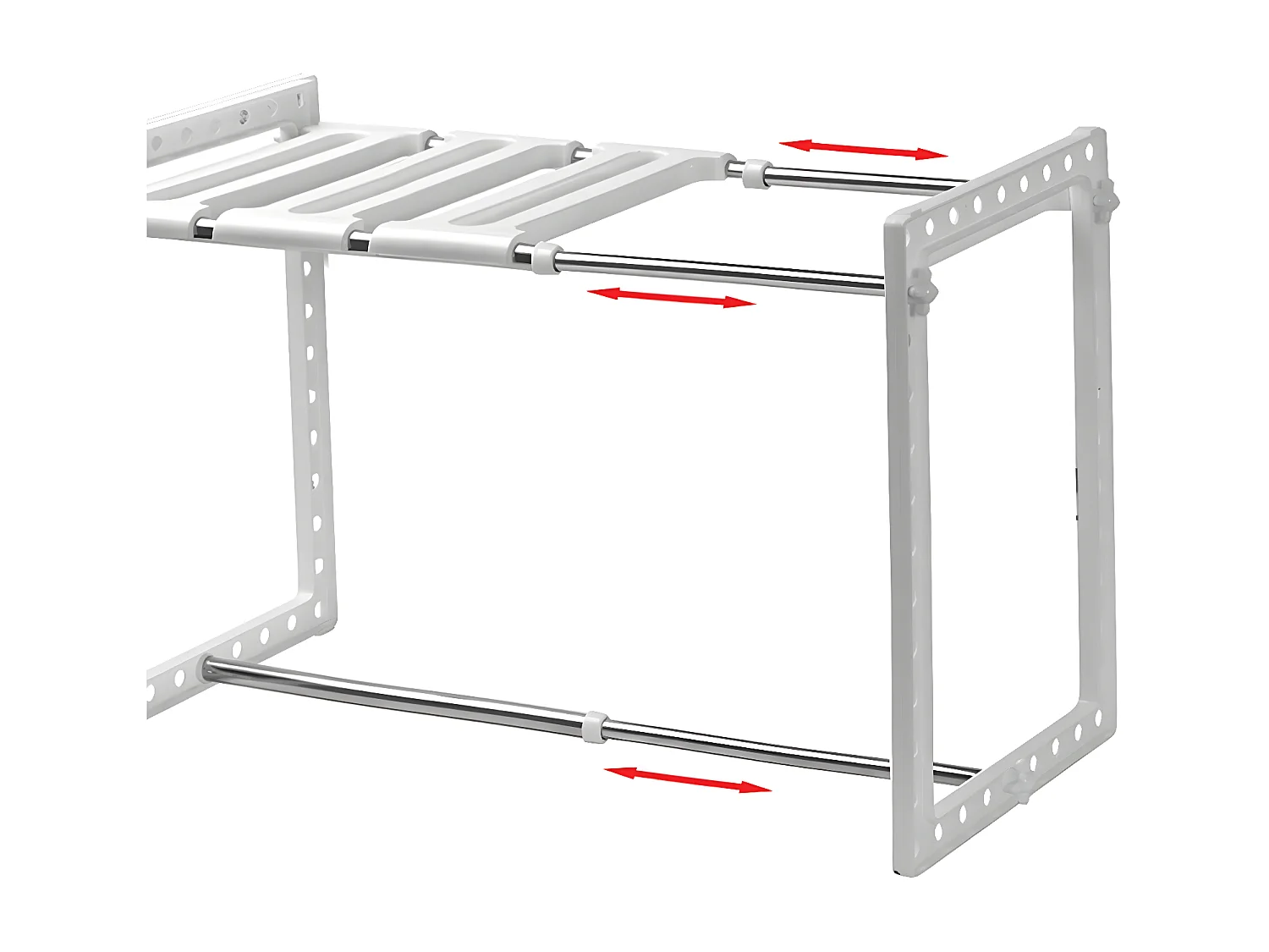 Étagère 1 niveau sous évier extensible L38/65 cm