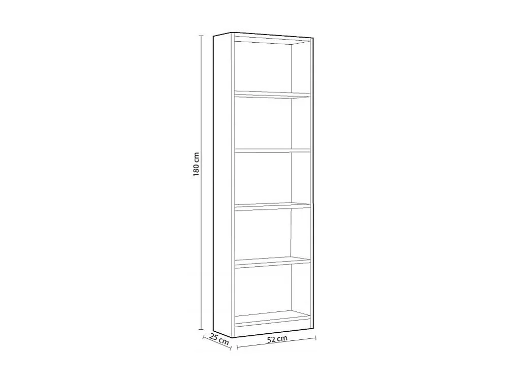 Etagère 5 niveaux - L52 x H180 cm
