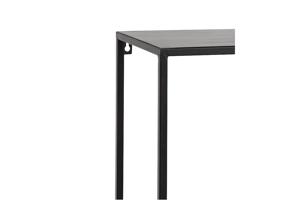 Etagere Planches Inegales Metal Noir