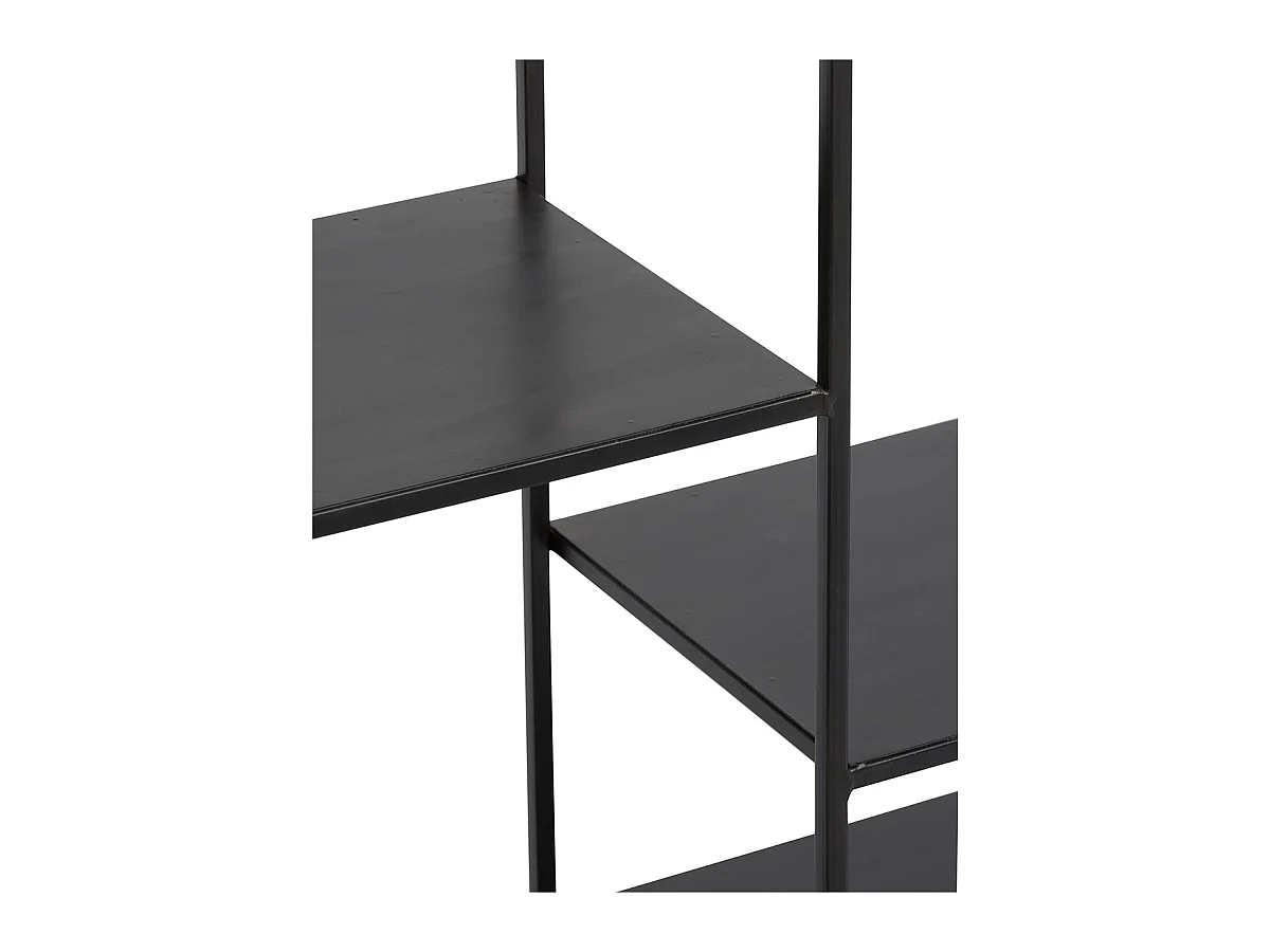 Etagere Planches Inegales Metal Noir