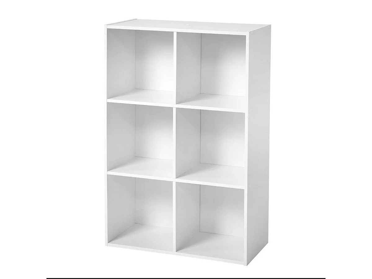 Étagère de rangement 6 cases - H91,5 x L61,5 cm