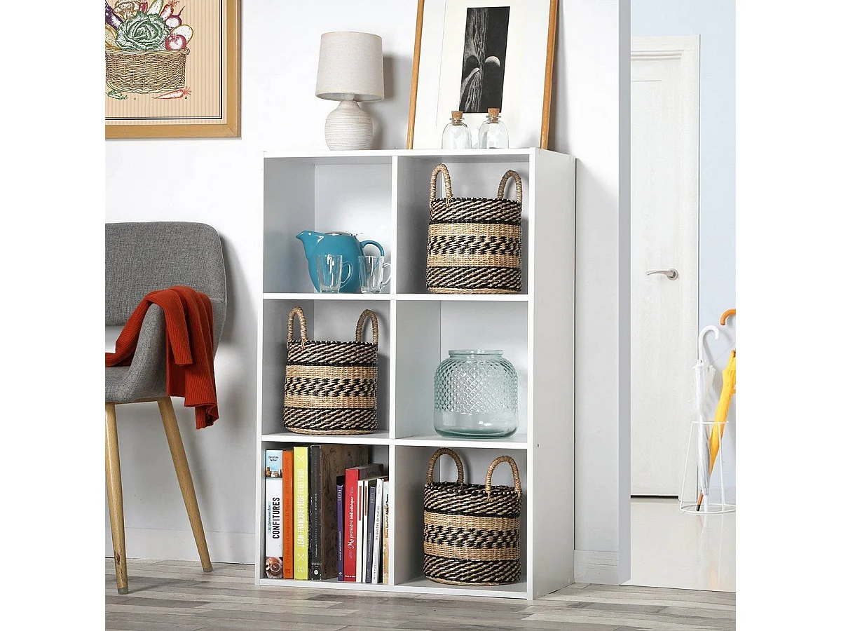 Étagère de rangement 6 cases - H91,5 x L61,5 cm