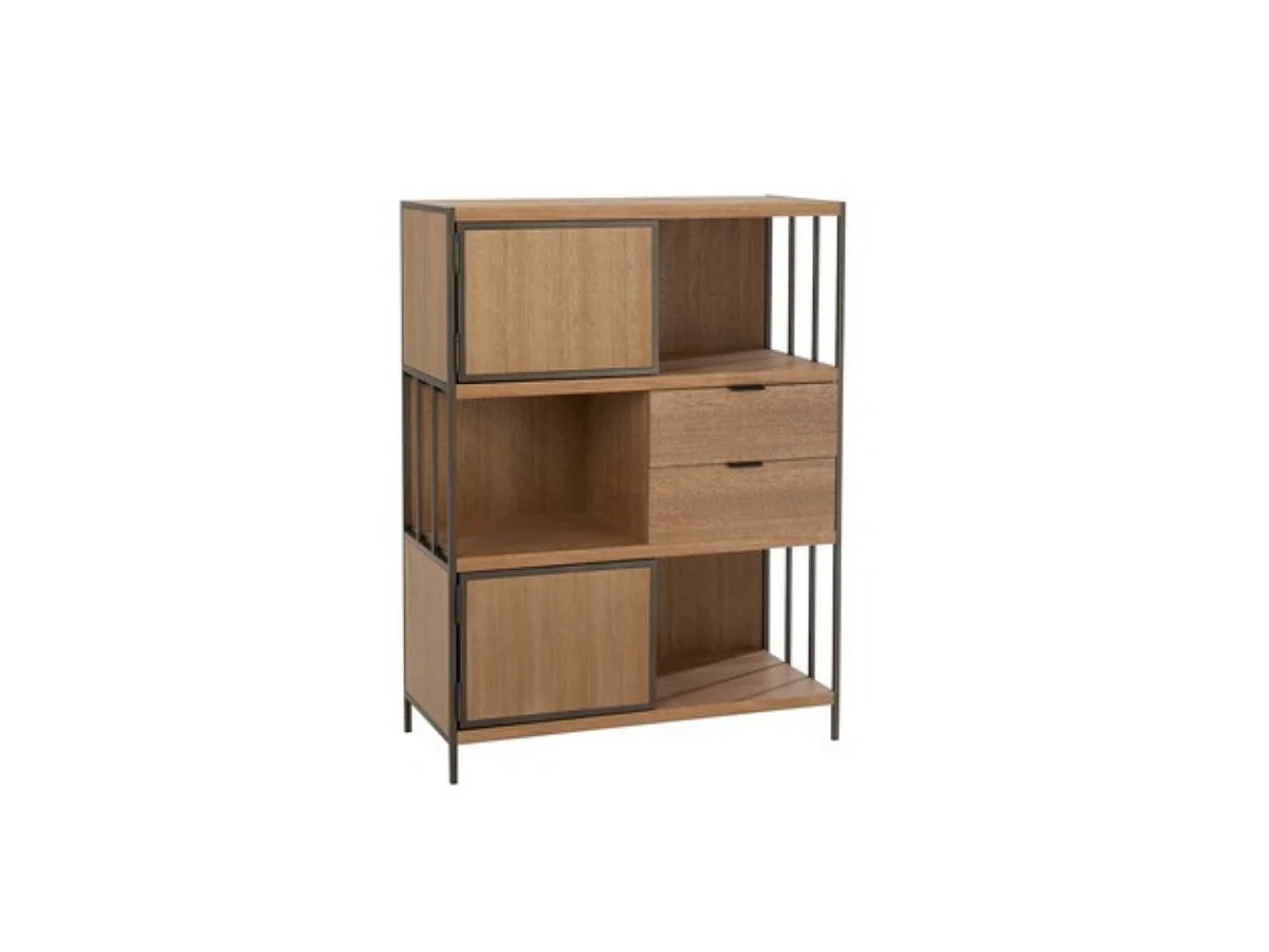 Etagère 3 niveaux - 2 tiroirs et 2 portes