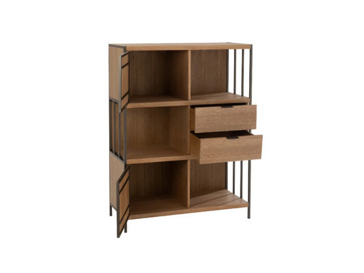 Etagère 3 niveaux - 2 tiroirs et 2 portes