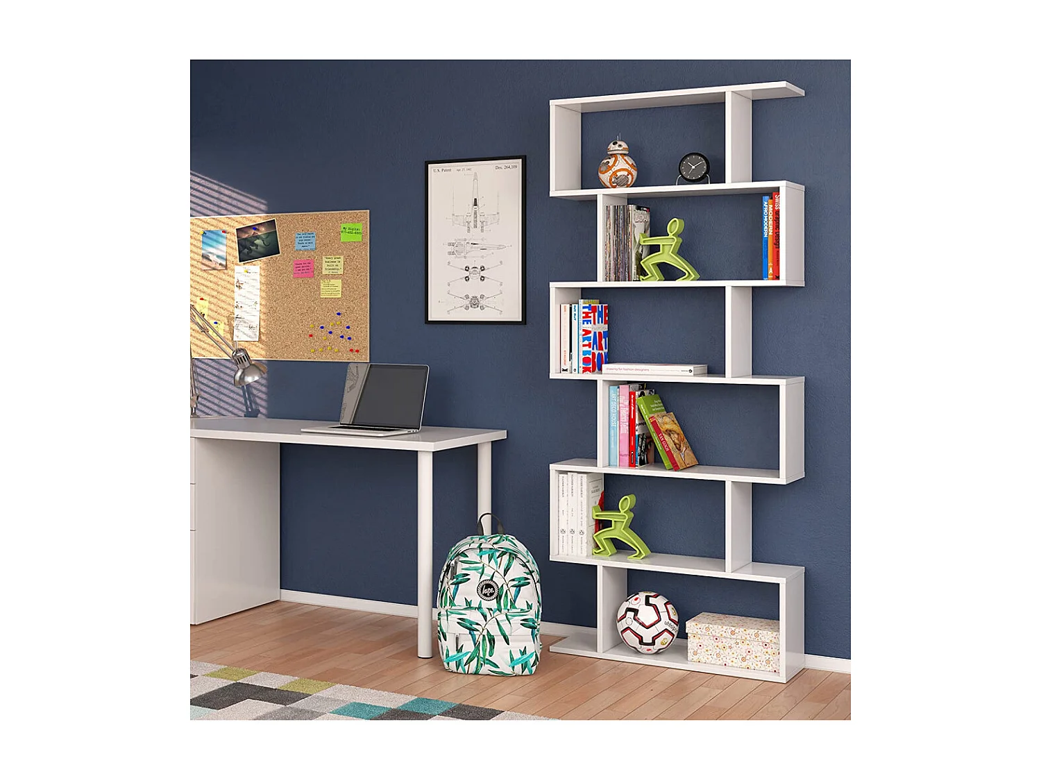 Étagère basse de 3 niveaux L110 x H97cm