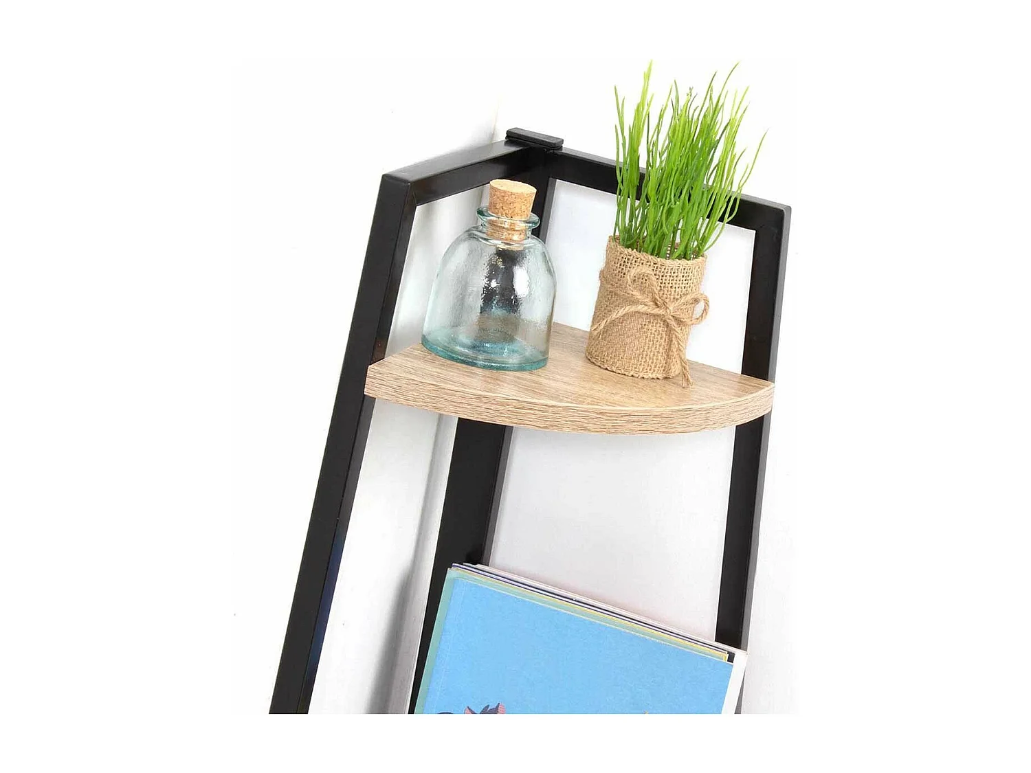 Étagère d'angle 5 étages Décor Bois H180 cm - Colorado