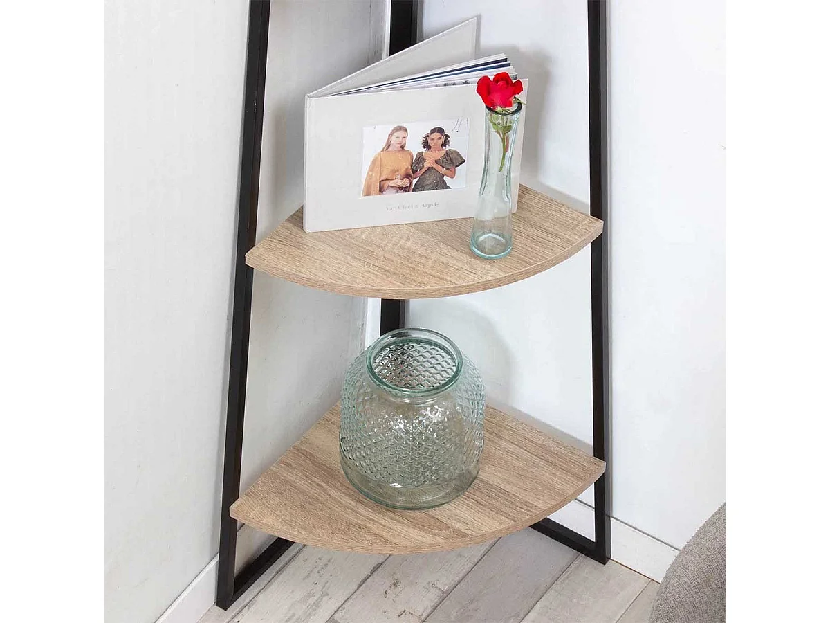 Étagère d'angle 5 étages Décor Bois H180 cm - Colorado