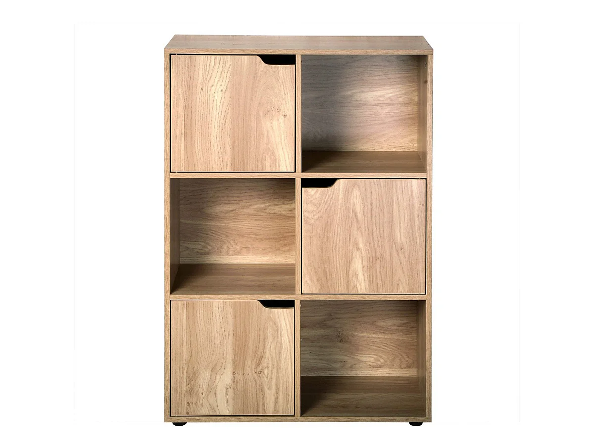 Meuble à 6 cases avec trois portes - Modu