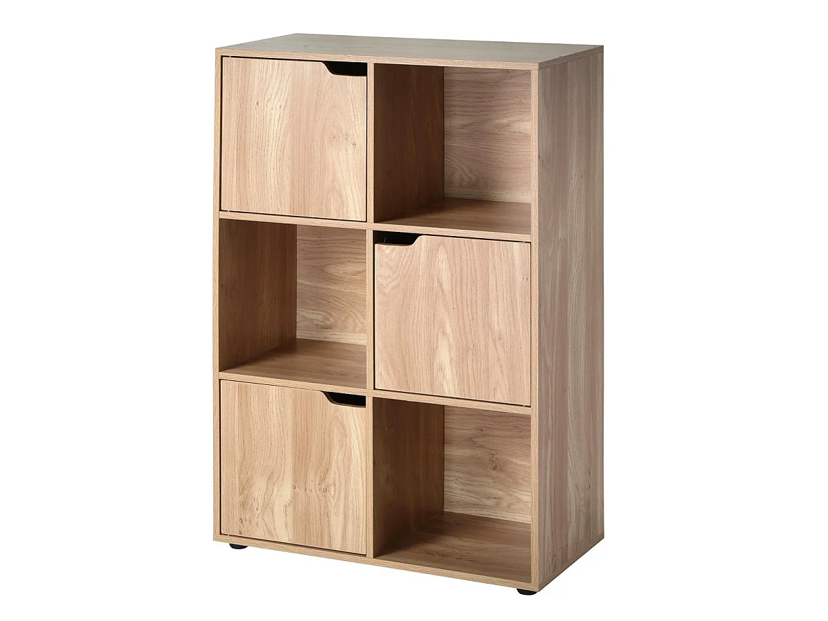 Meuble à 6 cases avec trois portes - Modu