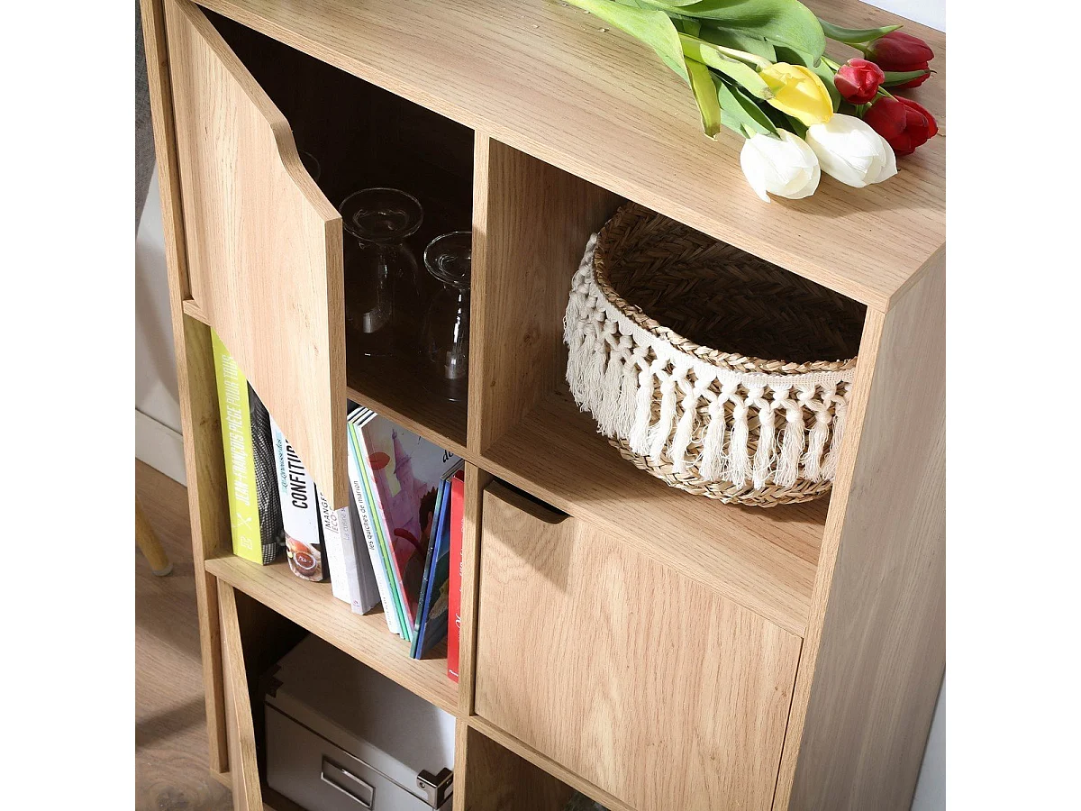 Meuble à 6 cases avec trois portes - Modu