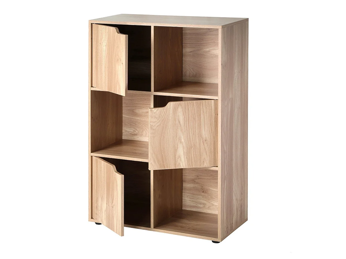 Meuble à 6 cases avec trois portes - Modu