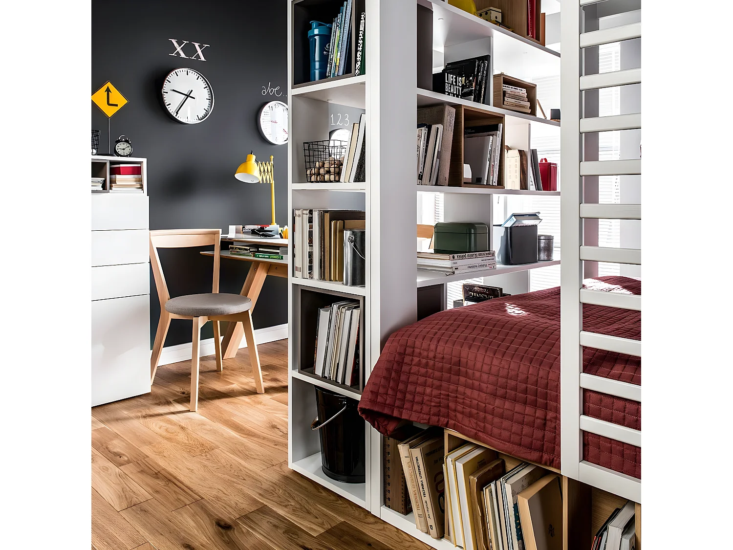 Bibliothèque multi-rangements H206 cm - 4YOU