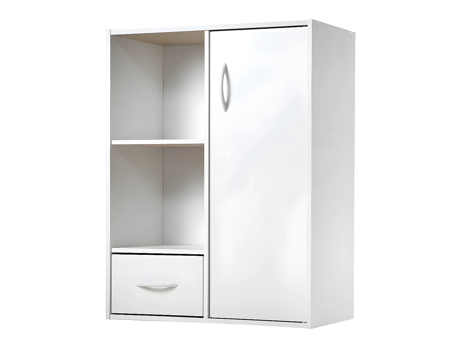 Schrank mit 2 Fächern, 1 Schublade und 1 Tür