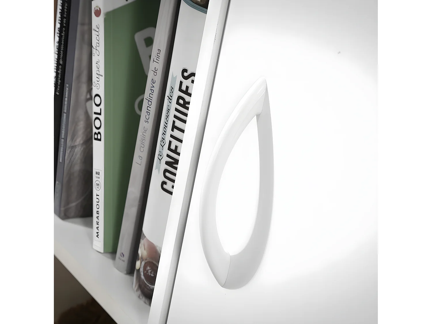 Schrank mit 2 Fächern, 1 Schublade und 1 Tür