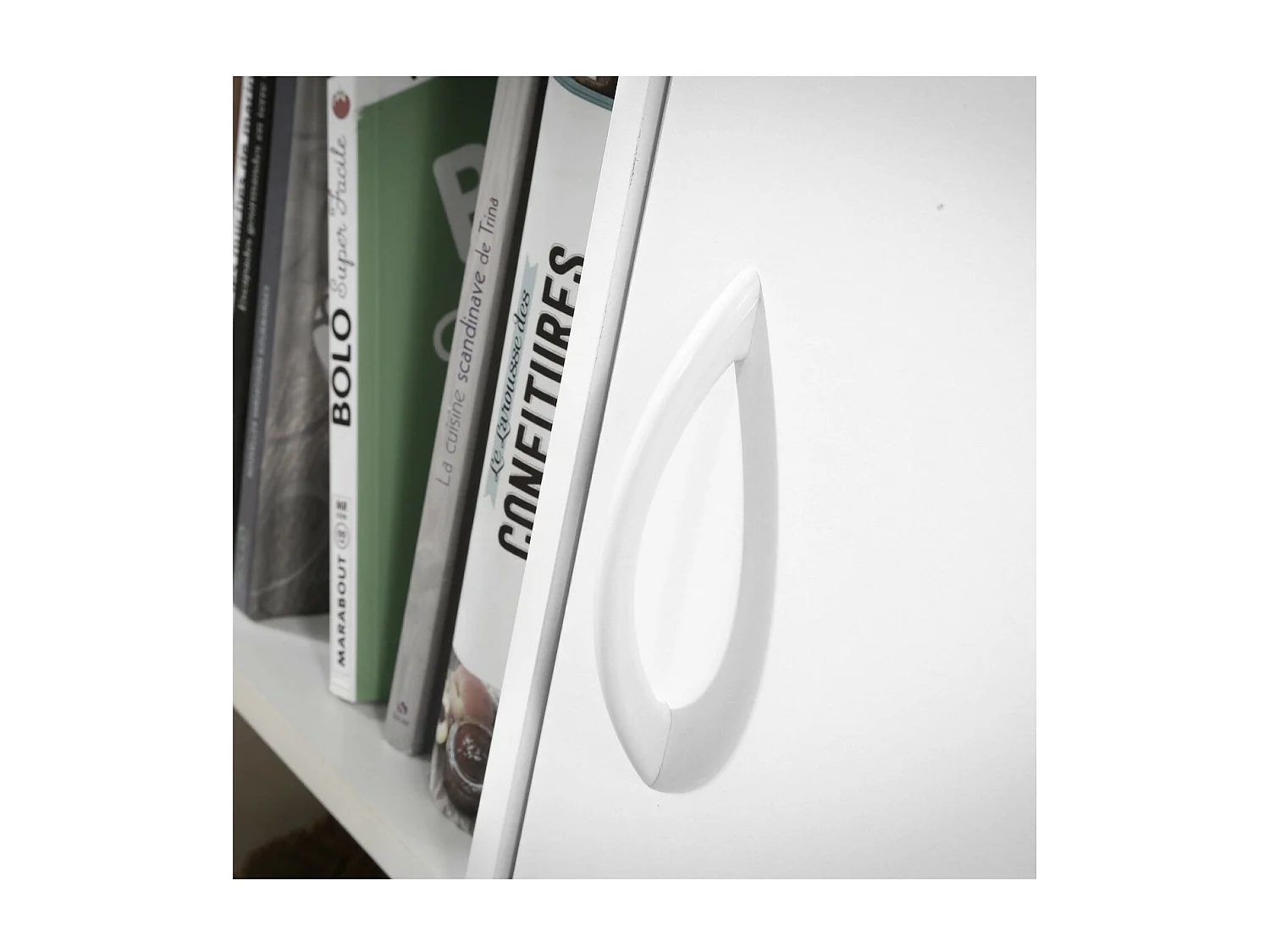 Schrank mit 2 Fächern, 1 Schublade und 1 Tür