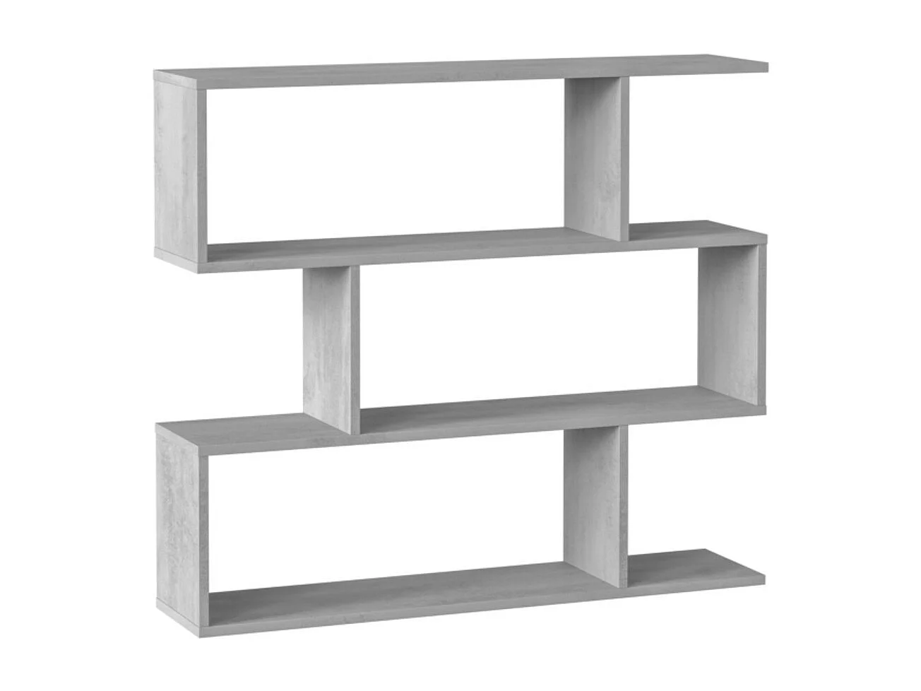 Estante baixa Athena Cimento branco 110x97x24 cm Sala de estar Sala de jantar